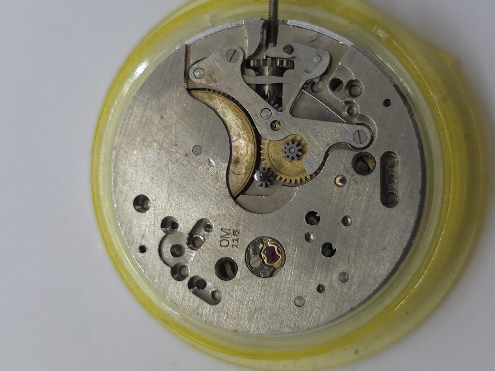 Vintage O. Maire INC Cal. OM 115 Good Balance Main Spring Watch Movement Uhren