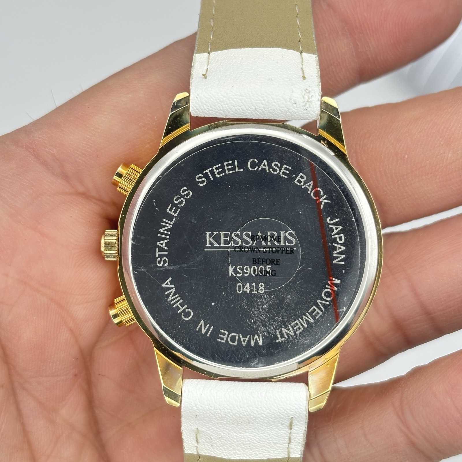 Kessaris Watch Women 38mm Faux Leather Band- #4.36