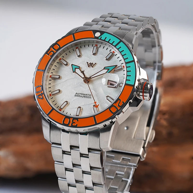 WM Mechanical Watch NH35 Sapphire Crystal 200m Water Resistant Dive Watch