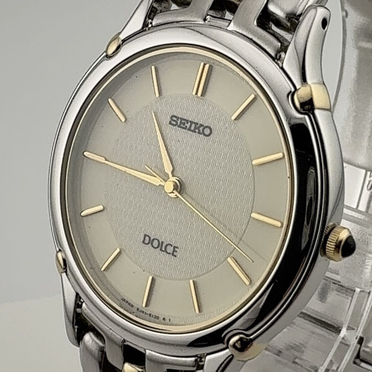 SEIKO 8J41 6080 SEIKO DOLCE Quartz Men’s Boys Wristwatch Working Z316