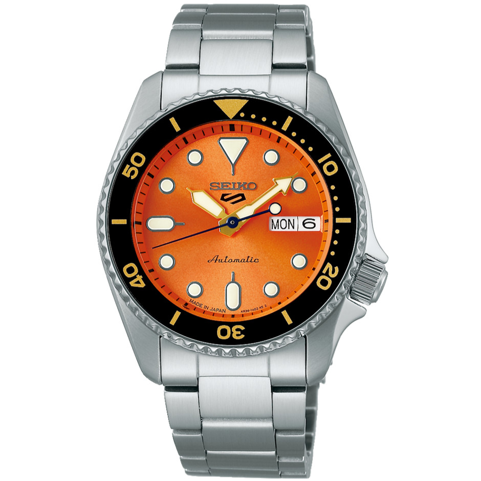 SEIKO 5 Sports SBSA231 SKX Sports Style Automatic Watch Orange Dial 38mm