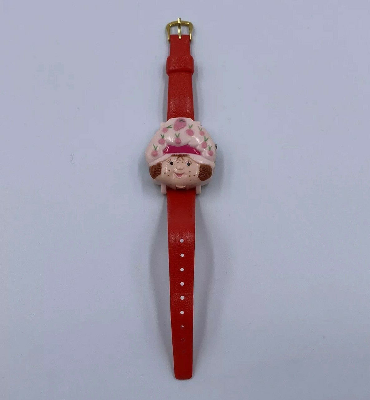 RARE 1980s Vintage Strawberry Shortcake x Bradley Collab Flip Top LCD Watch