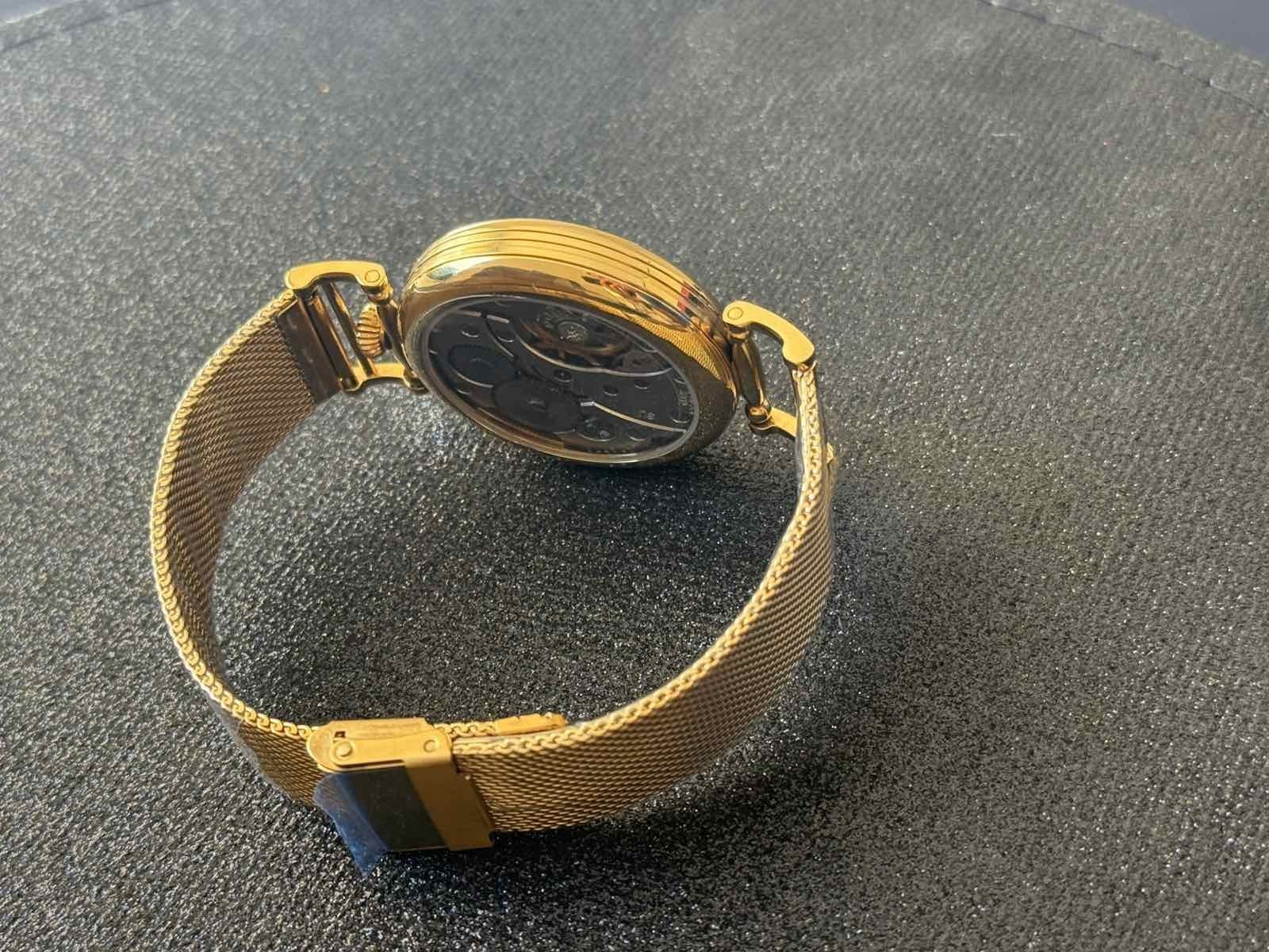 Molniya Watch Mechanical Aviator Wrist Golden Russian USSR Molnja Gold Strap