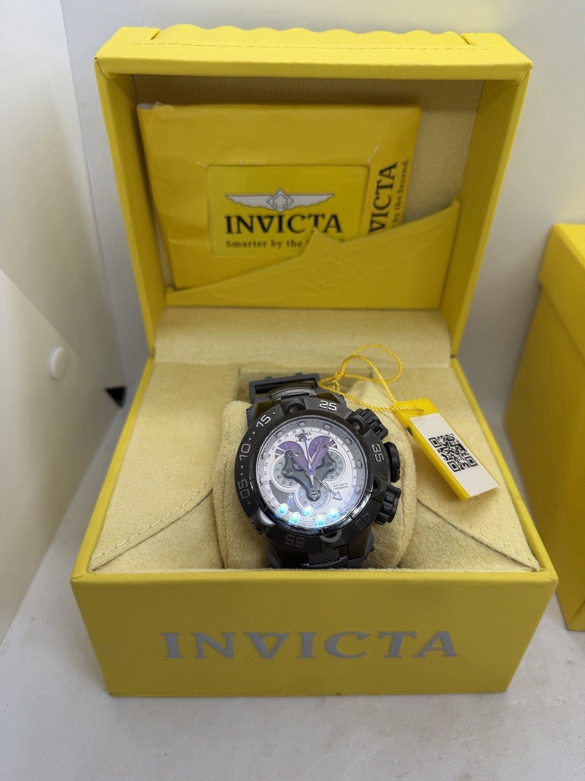 Invicta Sub Aqua Chronograph Watch Men 50mm 18532 Silver 500m Swiss Chronograph