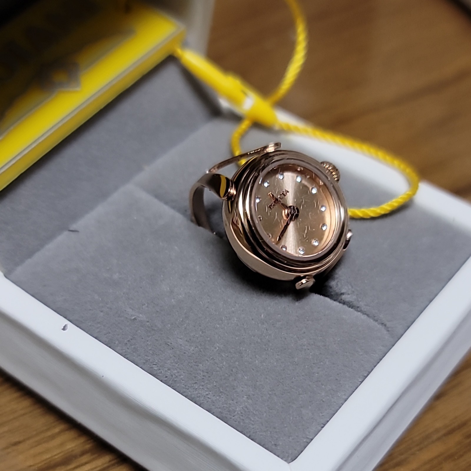 Invicta Mini Angel Quartz Crystal Rose Gold Dial Ladies Watch 48575