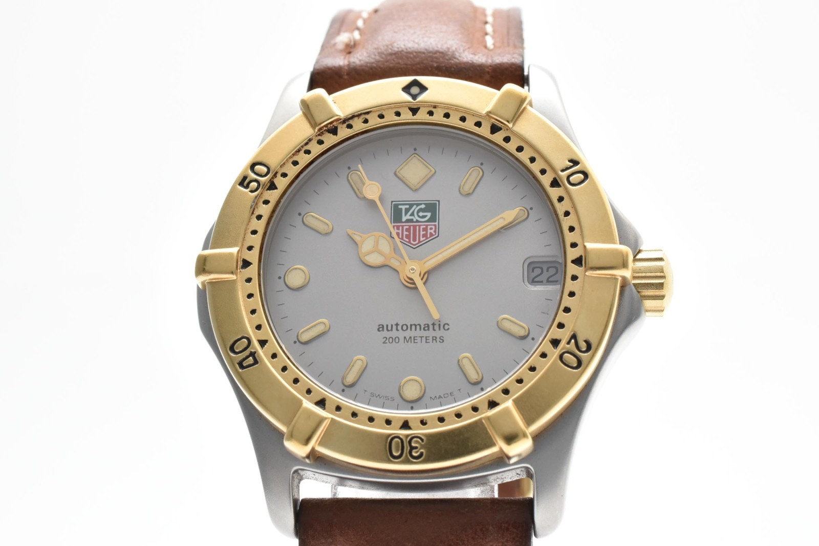[NEAR MINT] TAG HEUER 2000 Automatic 665.013T Gray Dial Vintage Men’s Watch 19cm