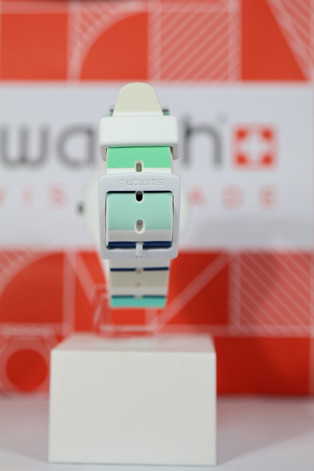 New Limited Swiss Swatch GW189 Marinai 18 Gents 34mm Blue Green Nautical Summer