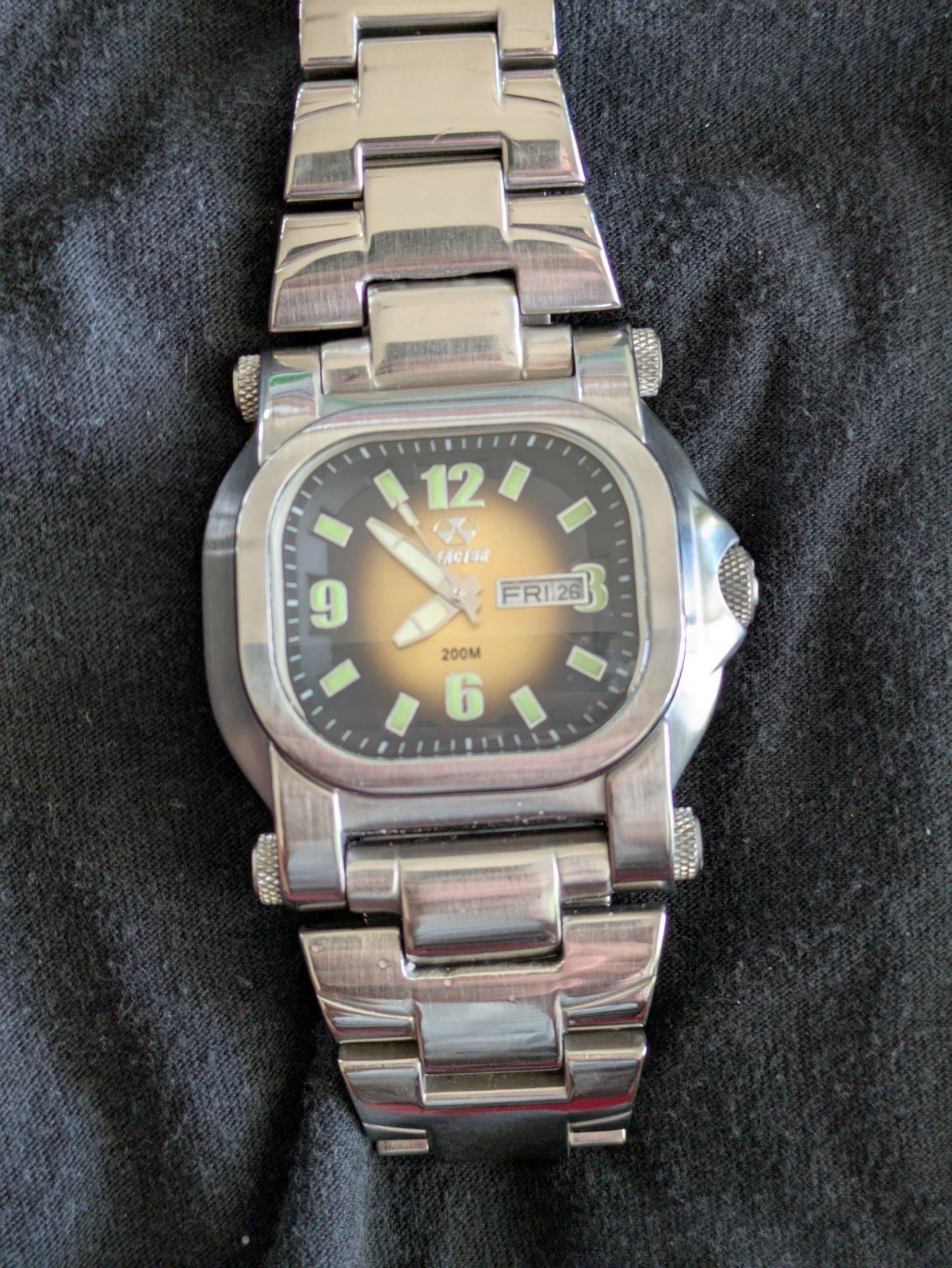 Reactor Photon Men’s Quartz Day/Date 200M Brown/Black/Green Dial 44mm SS