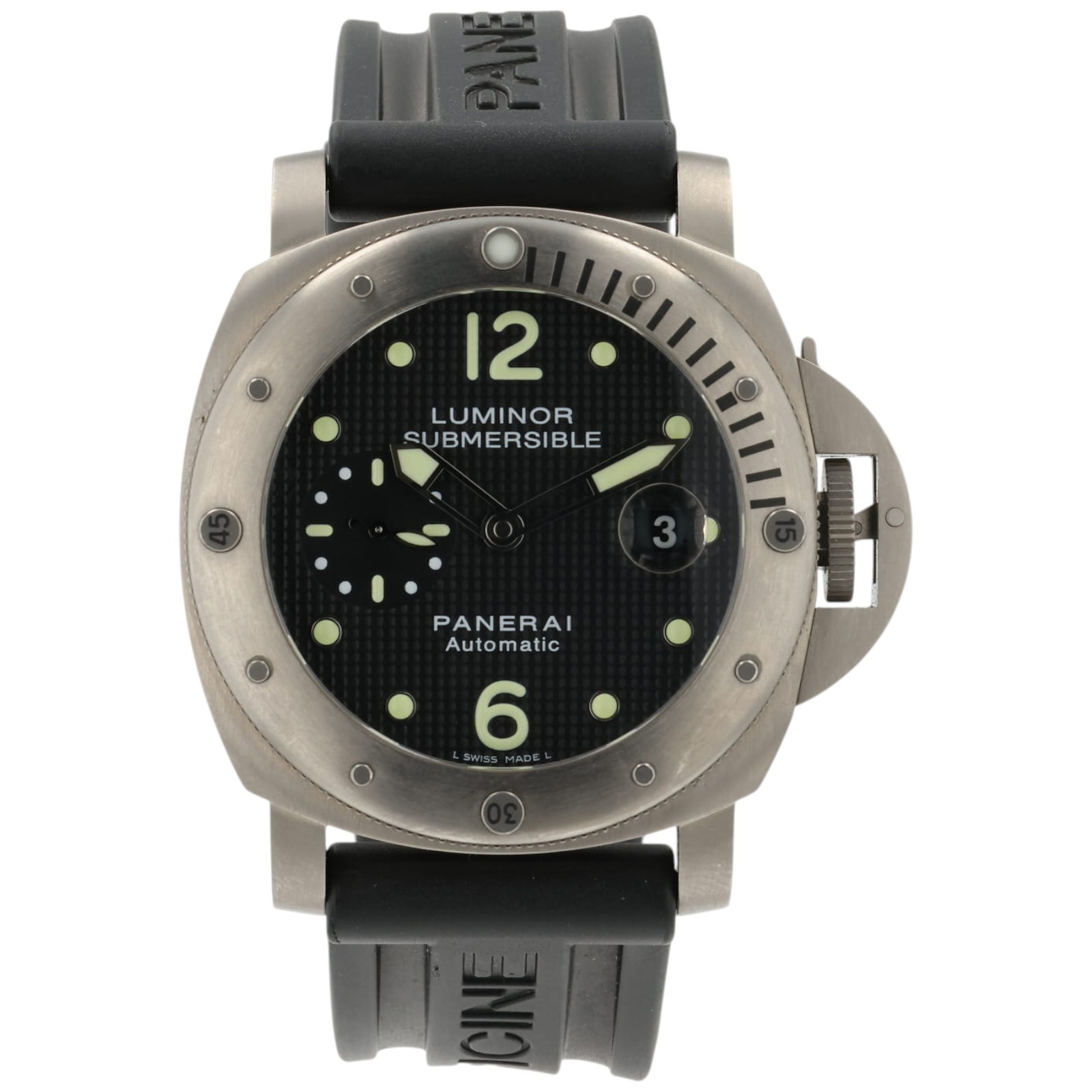 Panerai Luminor Submersible Black Dial Titanium 44mm Automatic Mens PAM00025