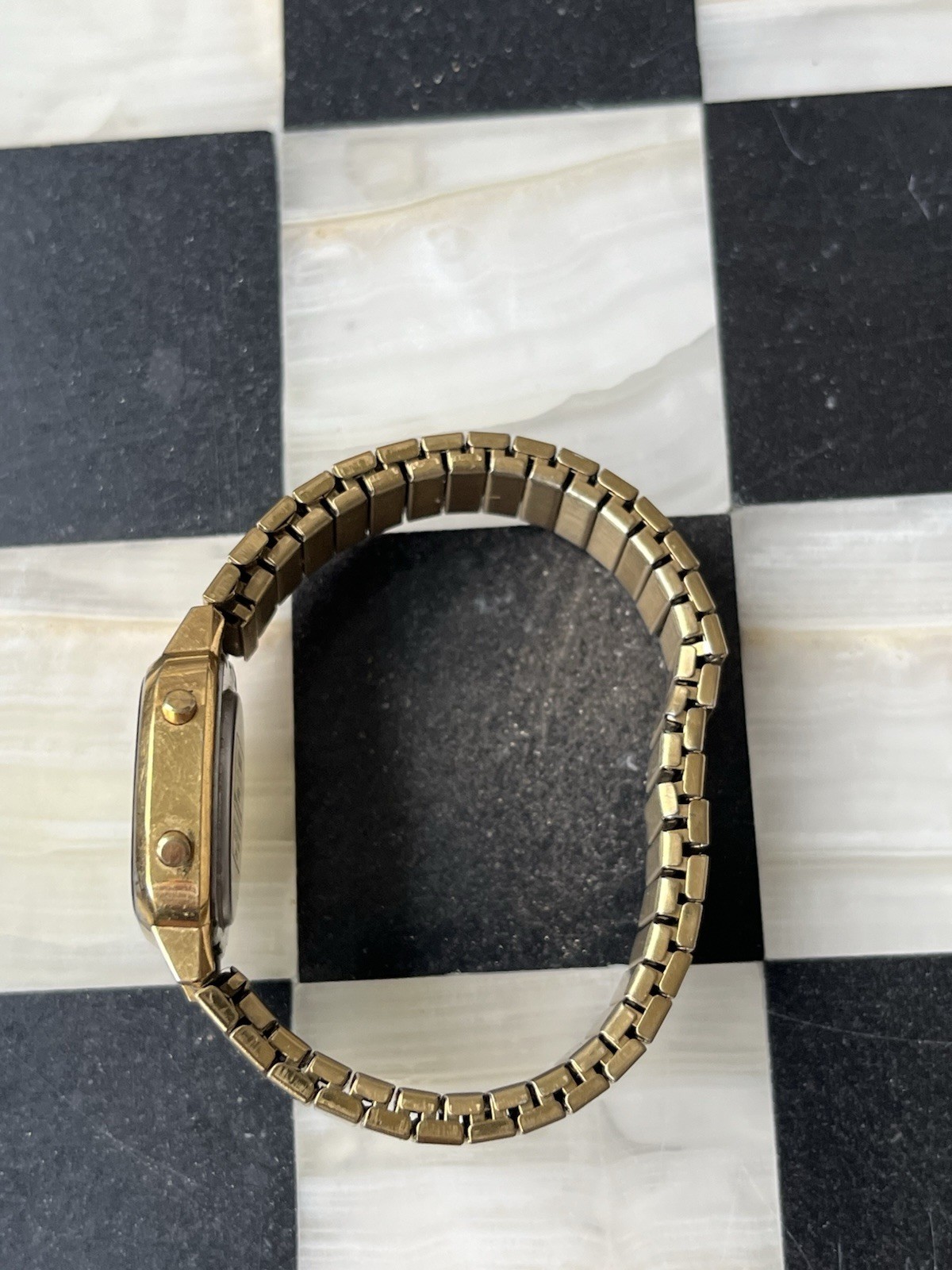 Vintage TIMEX Women’s Gold Tone 19mm Watch Preset Countdown Timer 80’s Japan