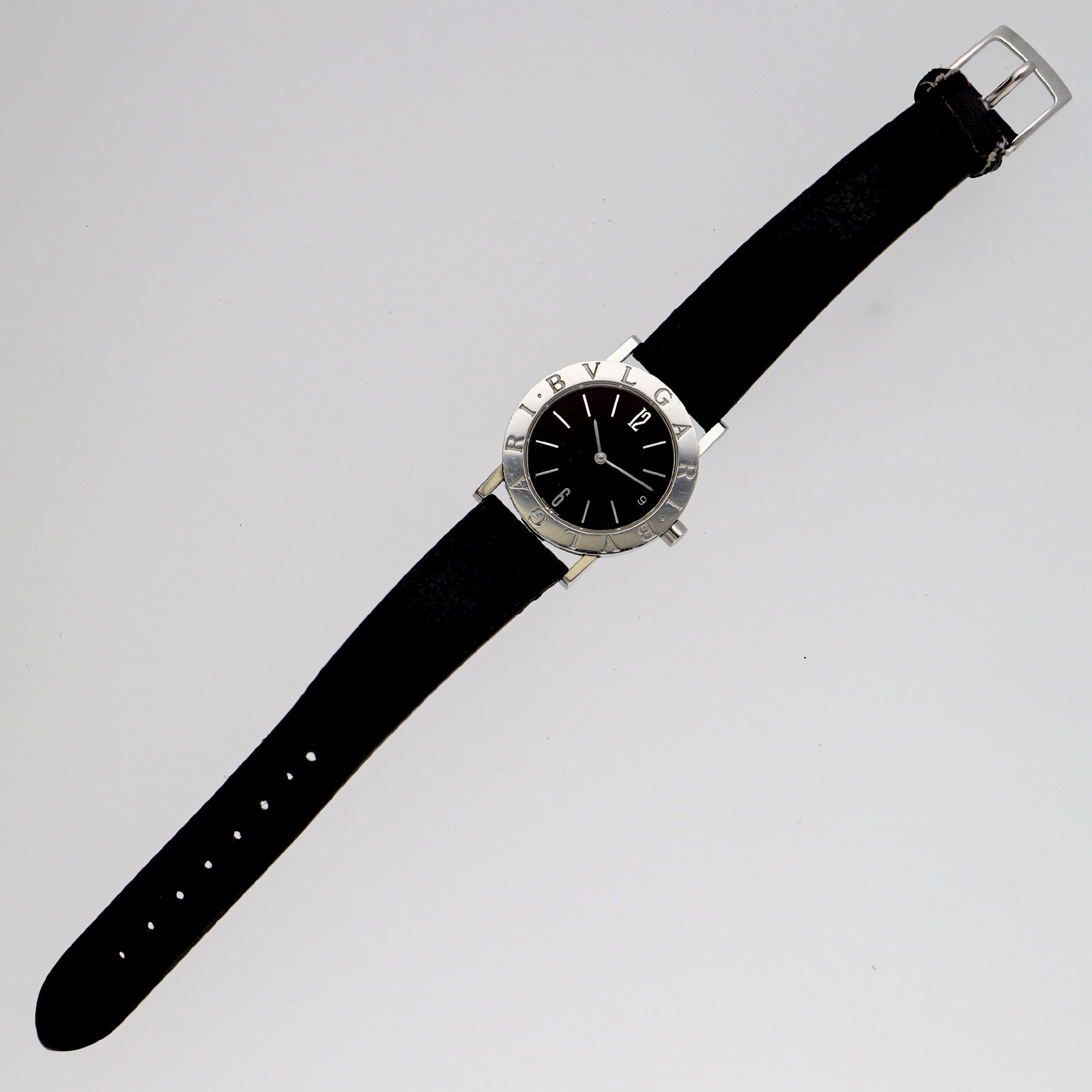 BVLGARI BB30SLD Bulgari Bulgari WATCH black SS/leather QZ