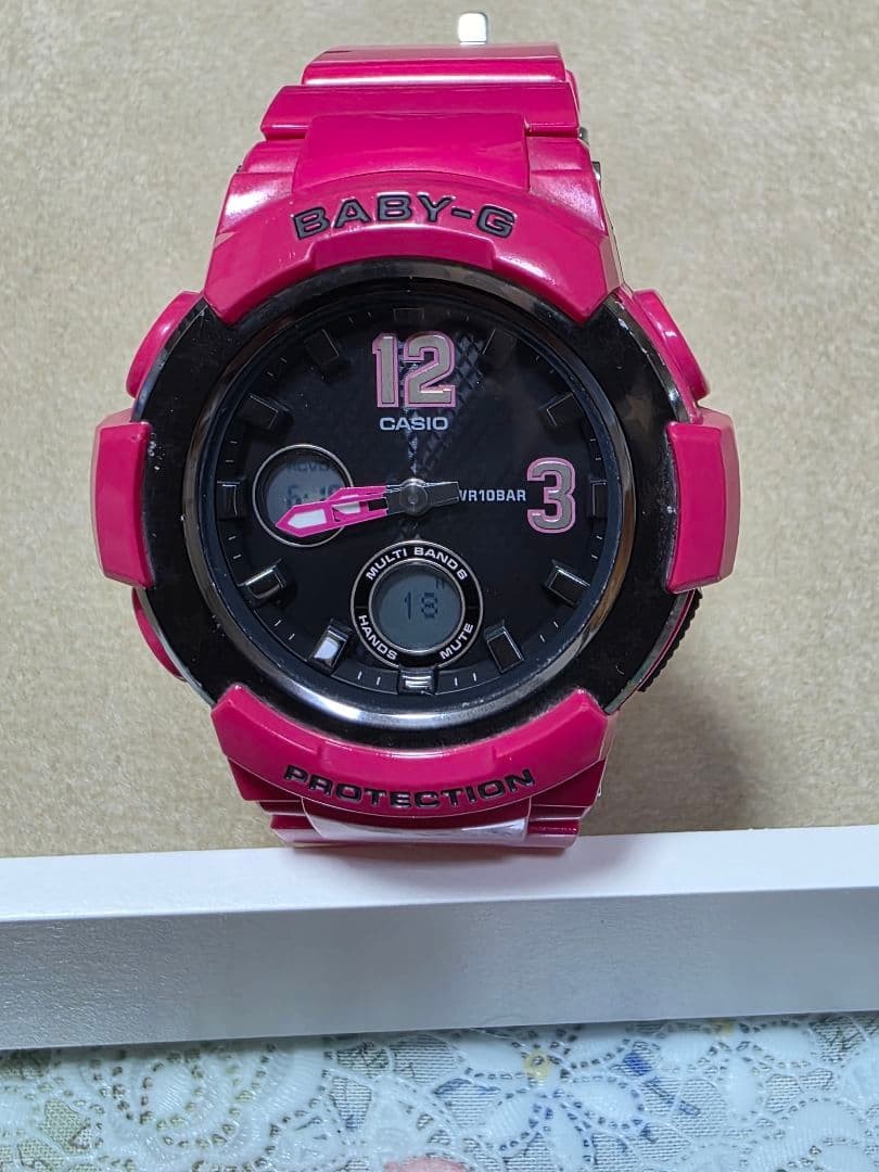 CASIO BABY G Pink Digital Watch BGA 2100ST 4BJF