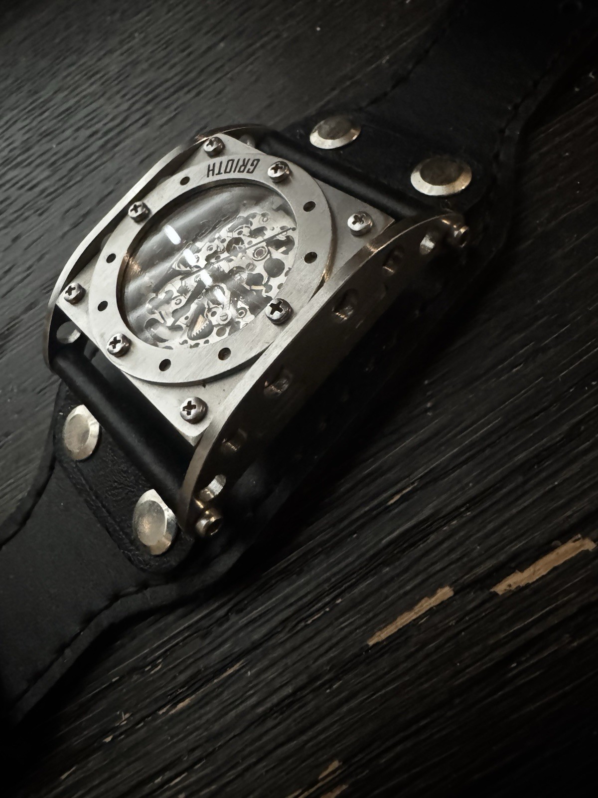 Steampunk Industrial Leather Watch Men’s