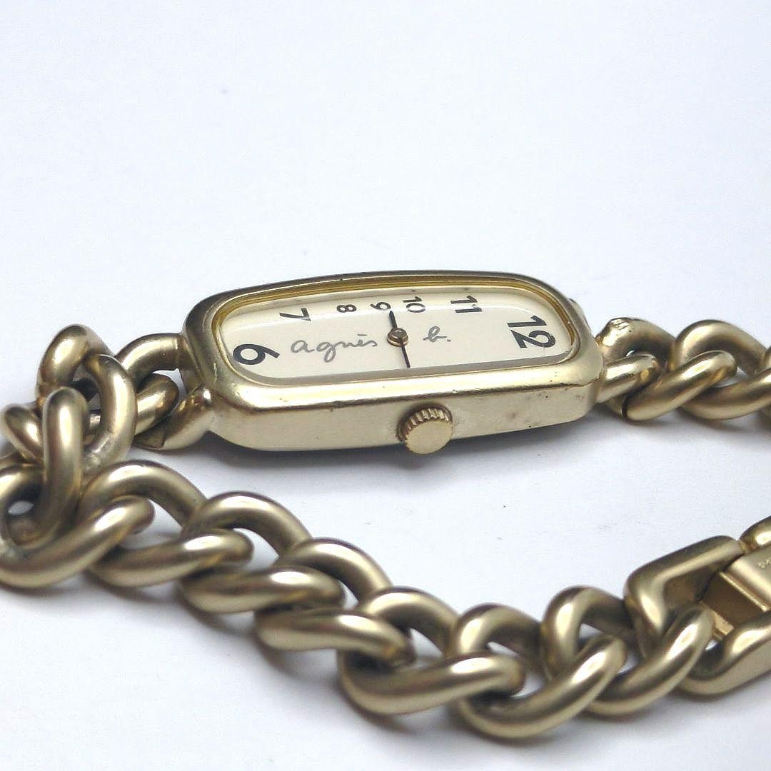 agnes b Chain Braceket Watch V220-6040