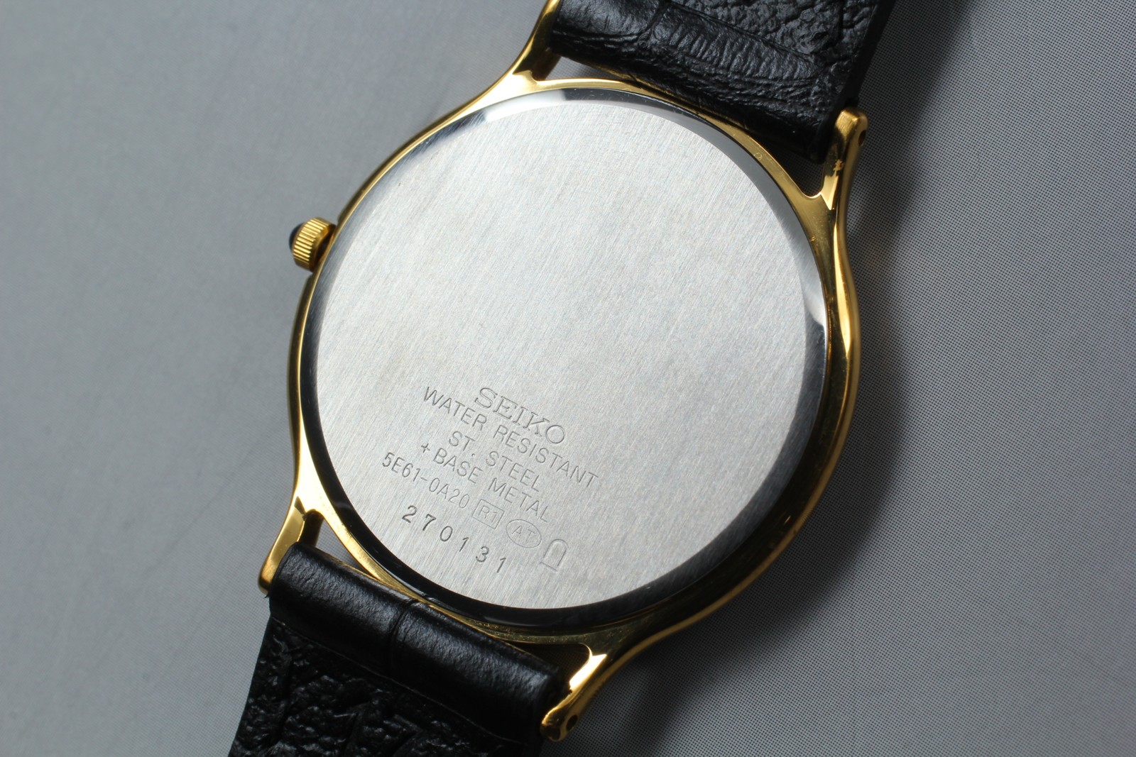 [Near MINT] SEIKO Dolce 5E61-0A20 32mm White Dial Black Band Quartz Men’s Watch