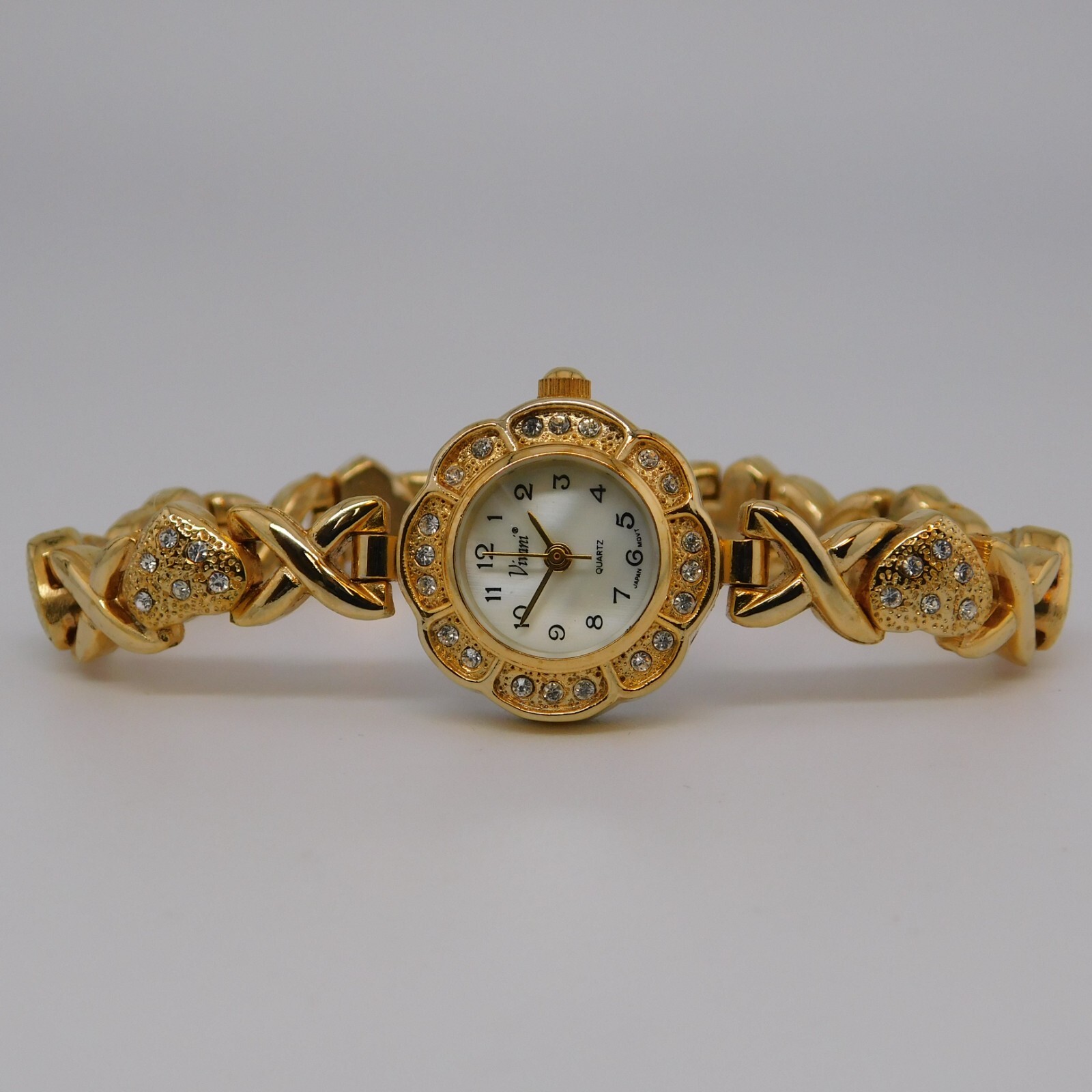 VIVANI HC117 Gold Tone Quartz Analog Women’s Watch Sz. 6 1/4″ New Battery