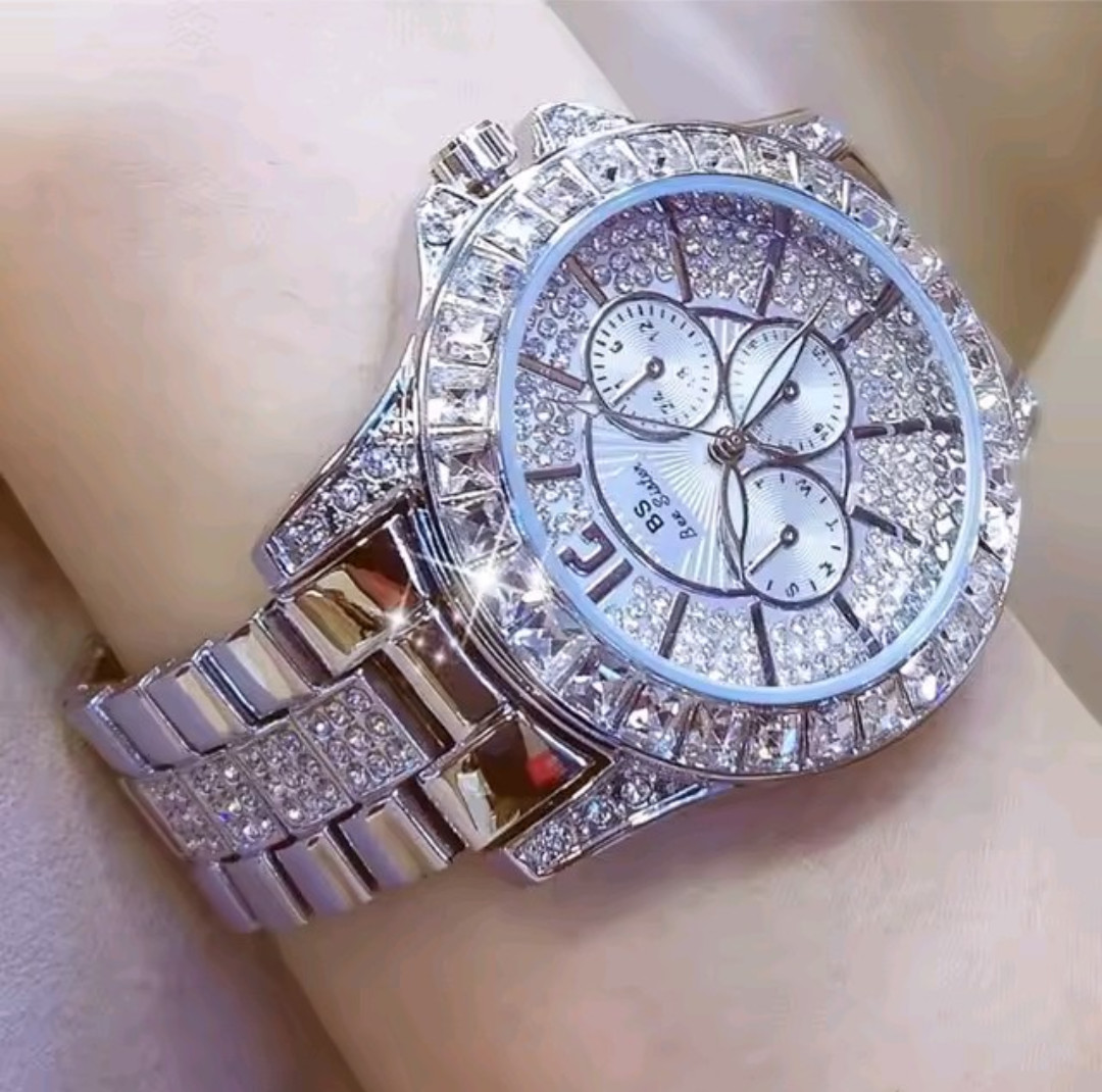 Beautiful Full Iced Zircon Luxury Watch for Women Bling Bling