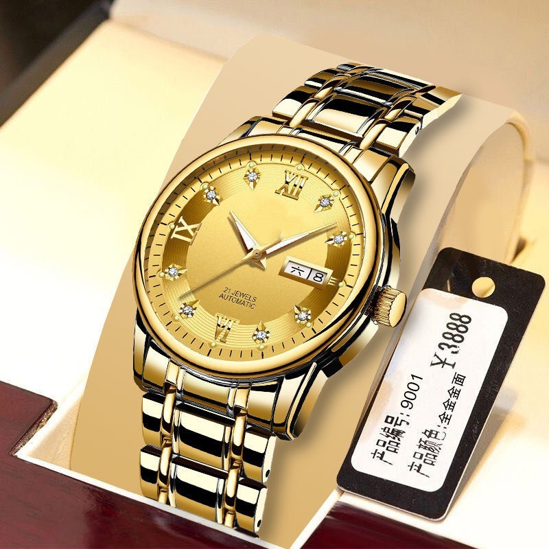 Mens Automatic Mechanical Watch Luminous Waterproof Dress Wristwatch