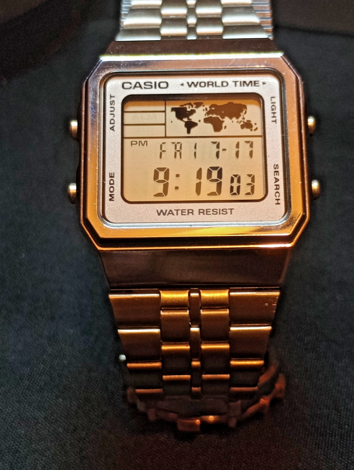 Casio World Time A500W, Casio 3437 A500W, Vintage 80’S Retro watch, New Battery