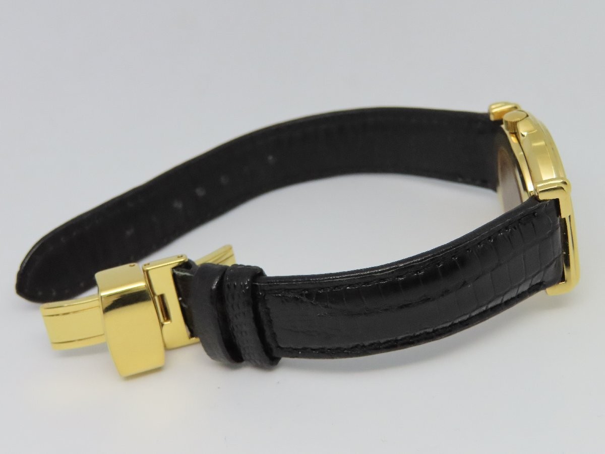 Jean D’Eve Sectora Retrograde Gold Plated Quartz Watch Black Leather JPN