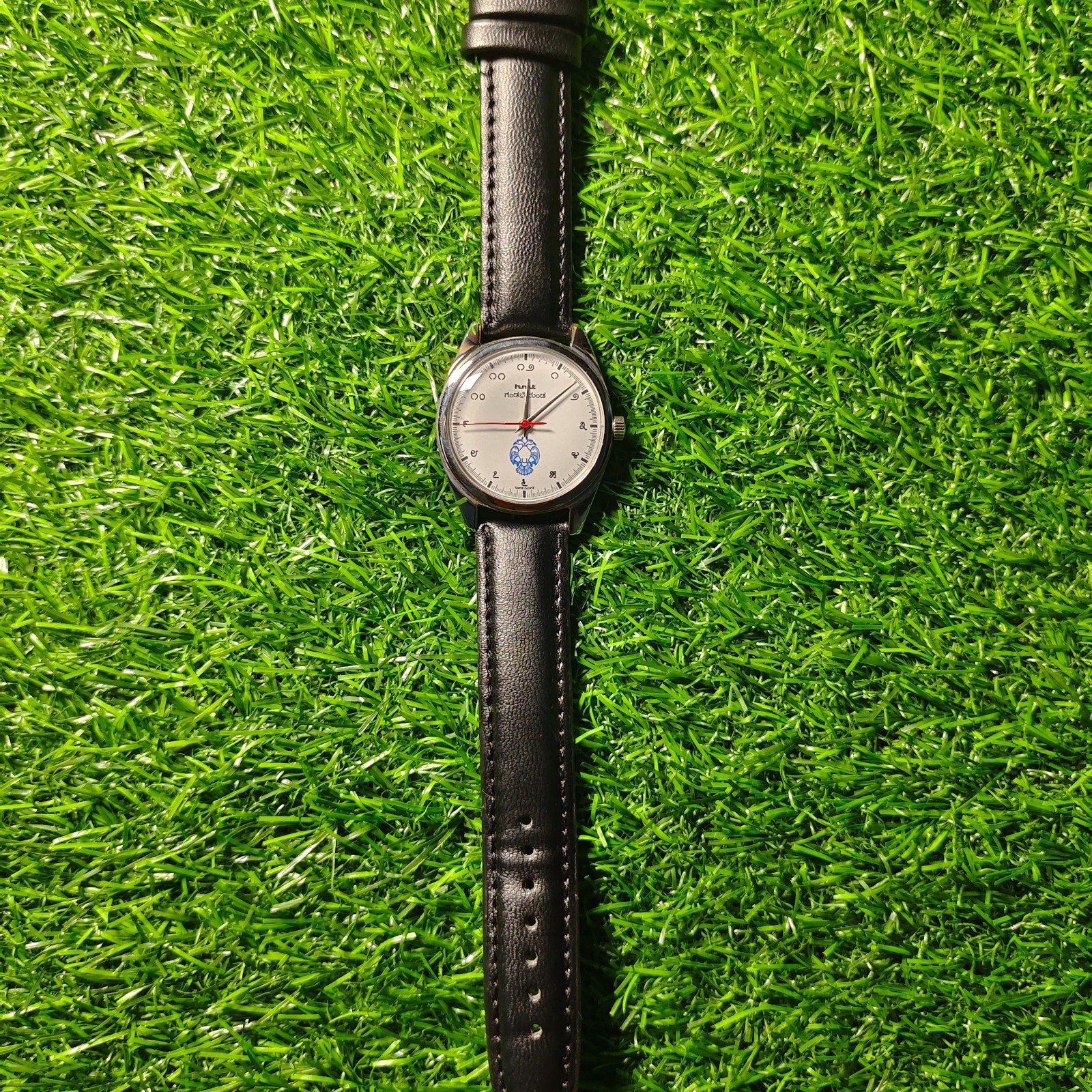Vintage HMT Gandaberun 38mm White Dial Hand-Winding Mechanical Watch Refurbished