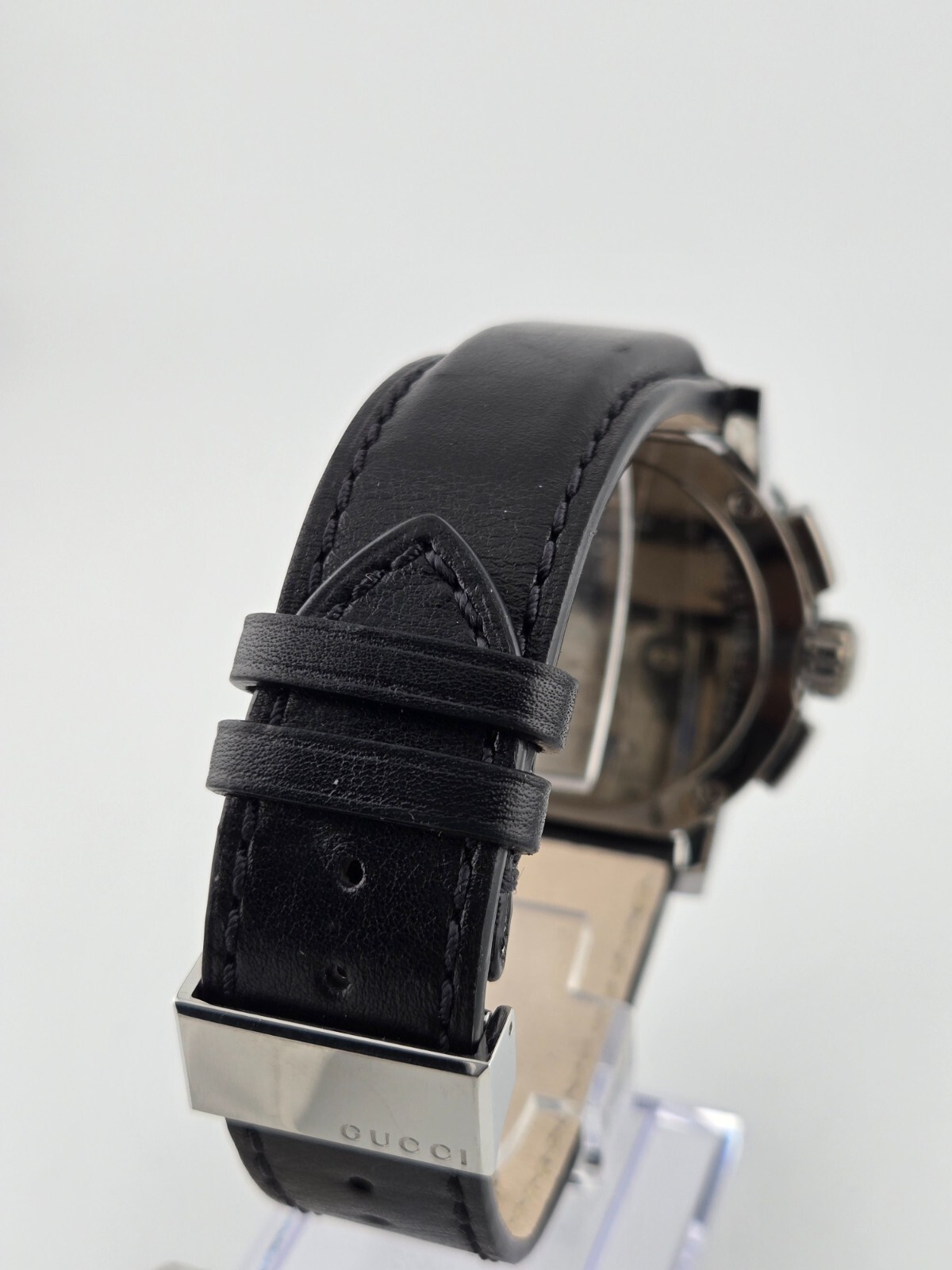 Gucci G-Chrono Men’s Chronograph Leather Band Watch – YA101205 ($1820 MSRP)