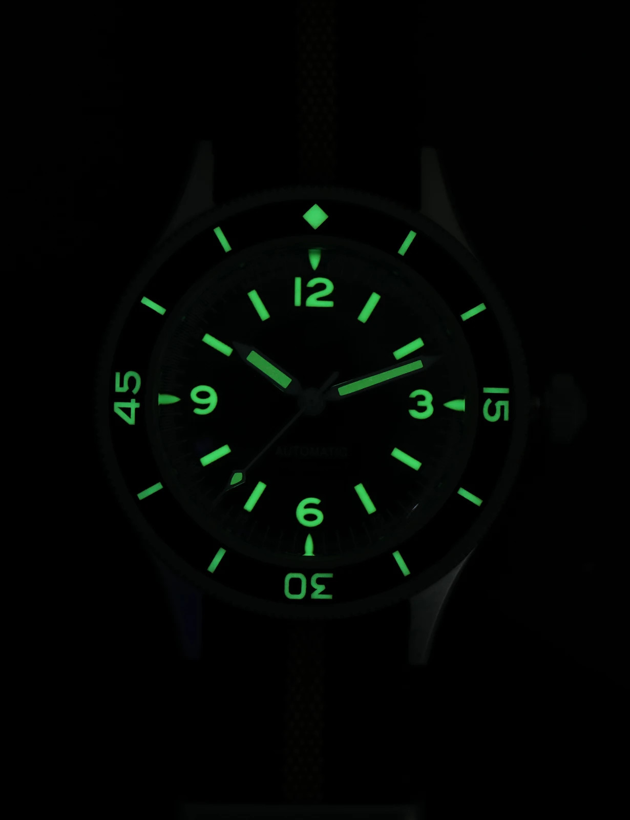 Sandblaste 50-Fathoms 40mm Sapphire 20ATM NH35A Automatic Mechanical Men’s Watch