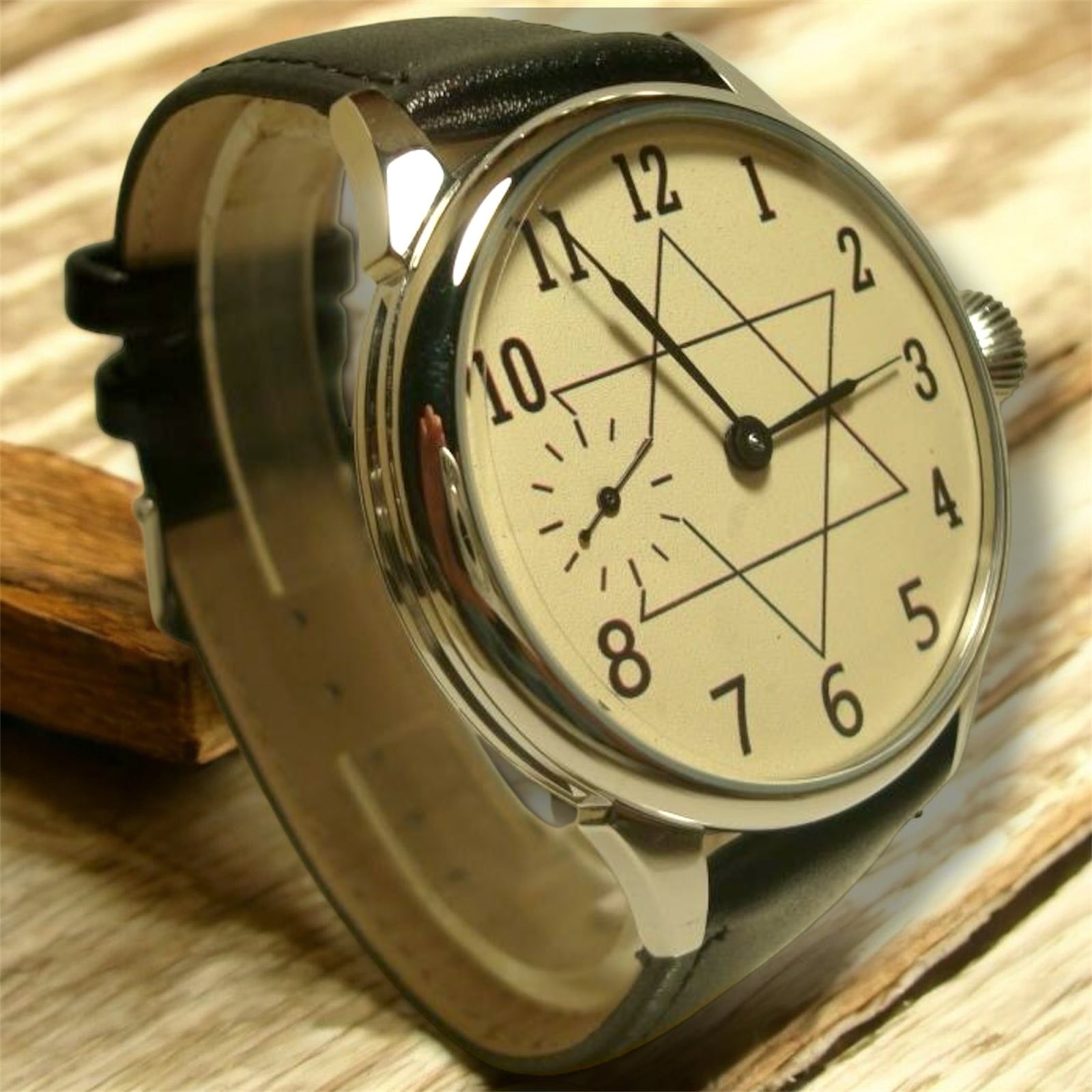 Watch David Star Jewish Mechanical Judaism Israel USSR Russian Molniya Vintage