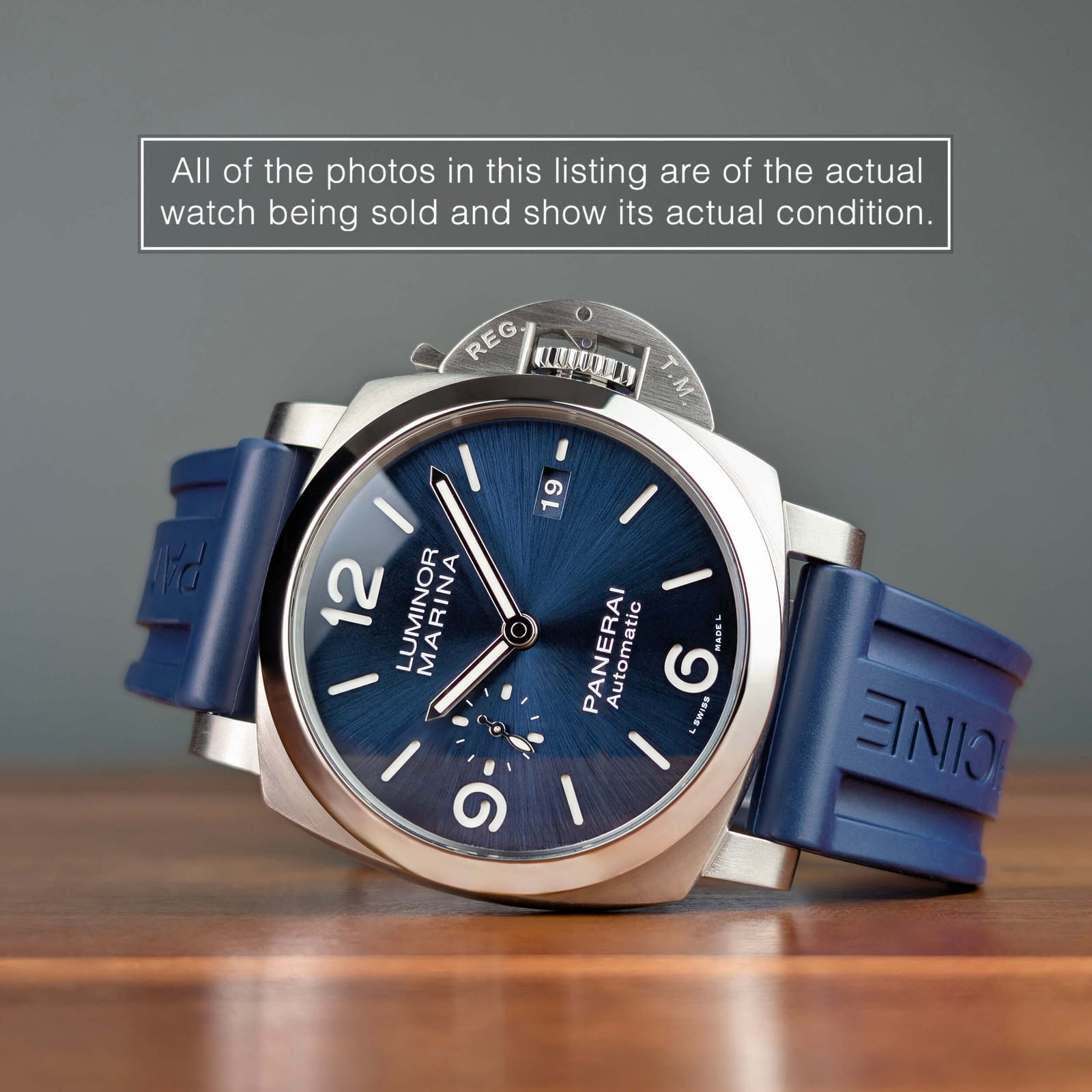 2022 Box & Card Blue Dial Panerai Luminor Marina PAM01313