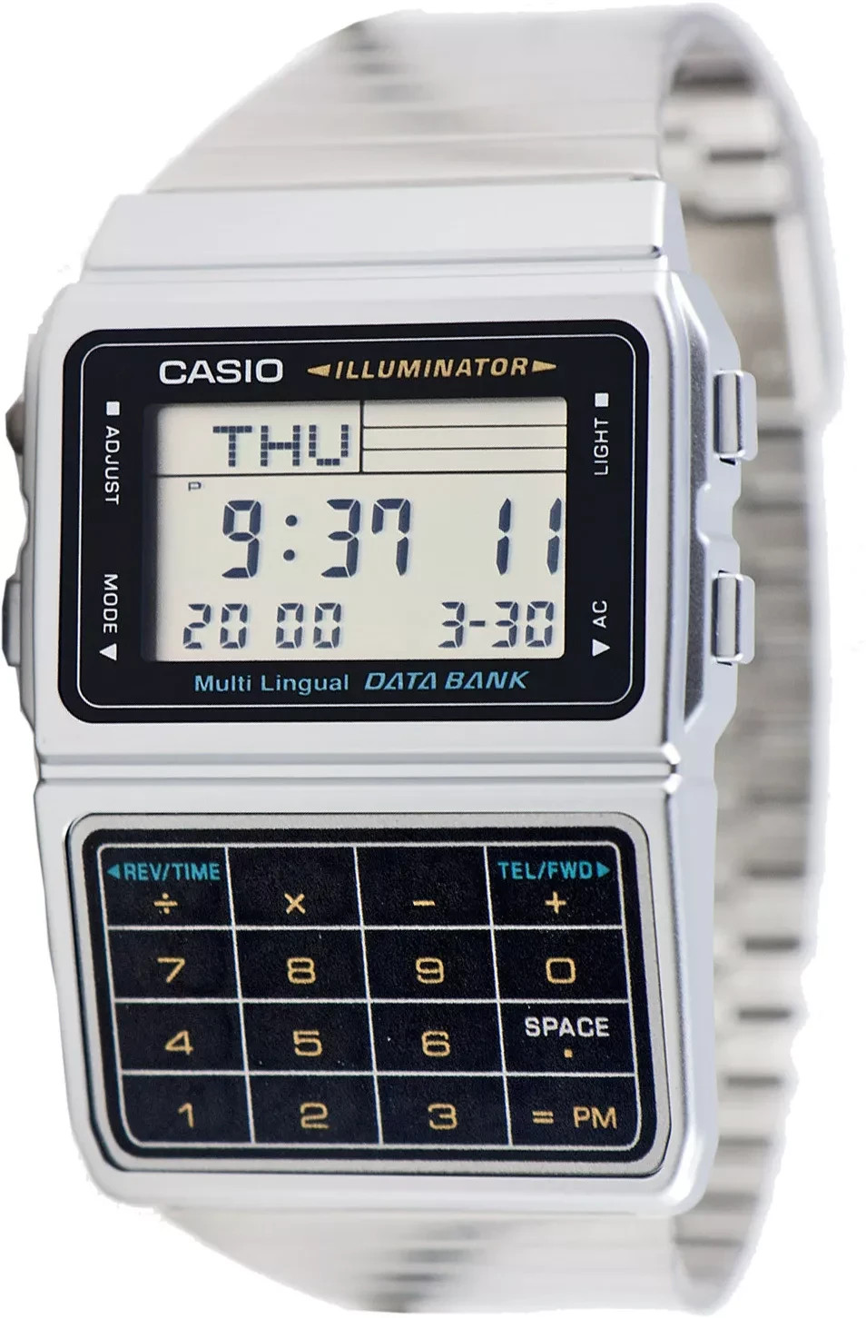 Casio DBC611-1VT, 25 Page «Databank» Watch, 10 Year Battery, 5 Alarms,Calculator