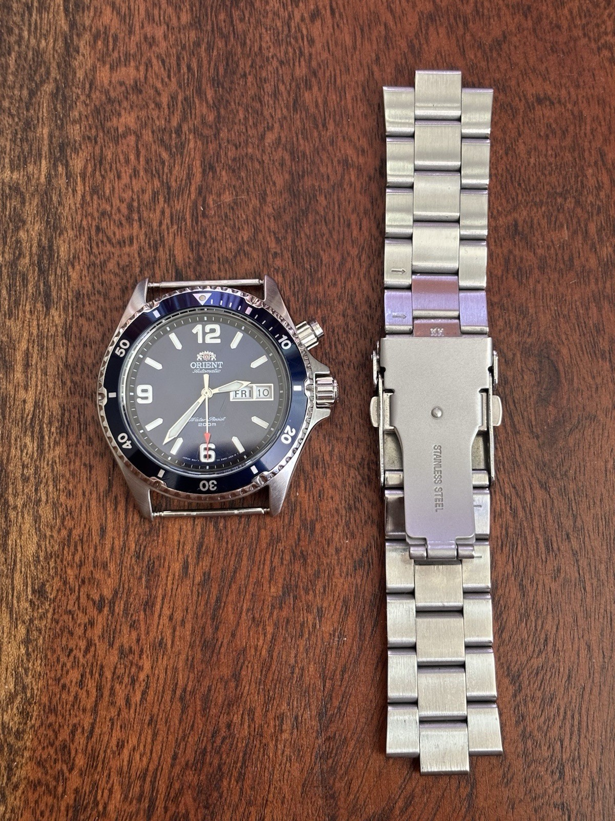 Orient Mako 1 Automatic Diver 200m Blue Dial/Bezel Day/Date Steel Bracelet