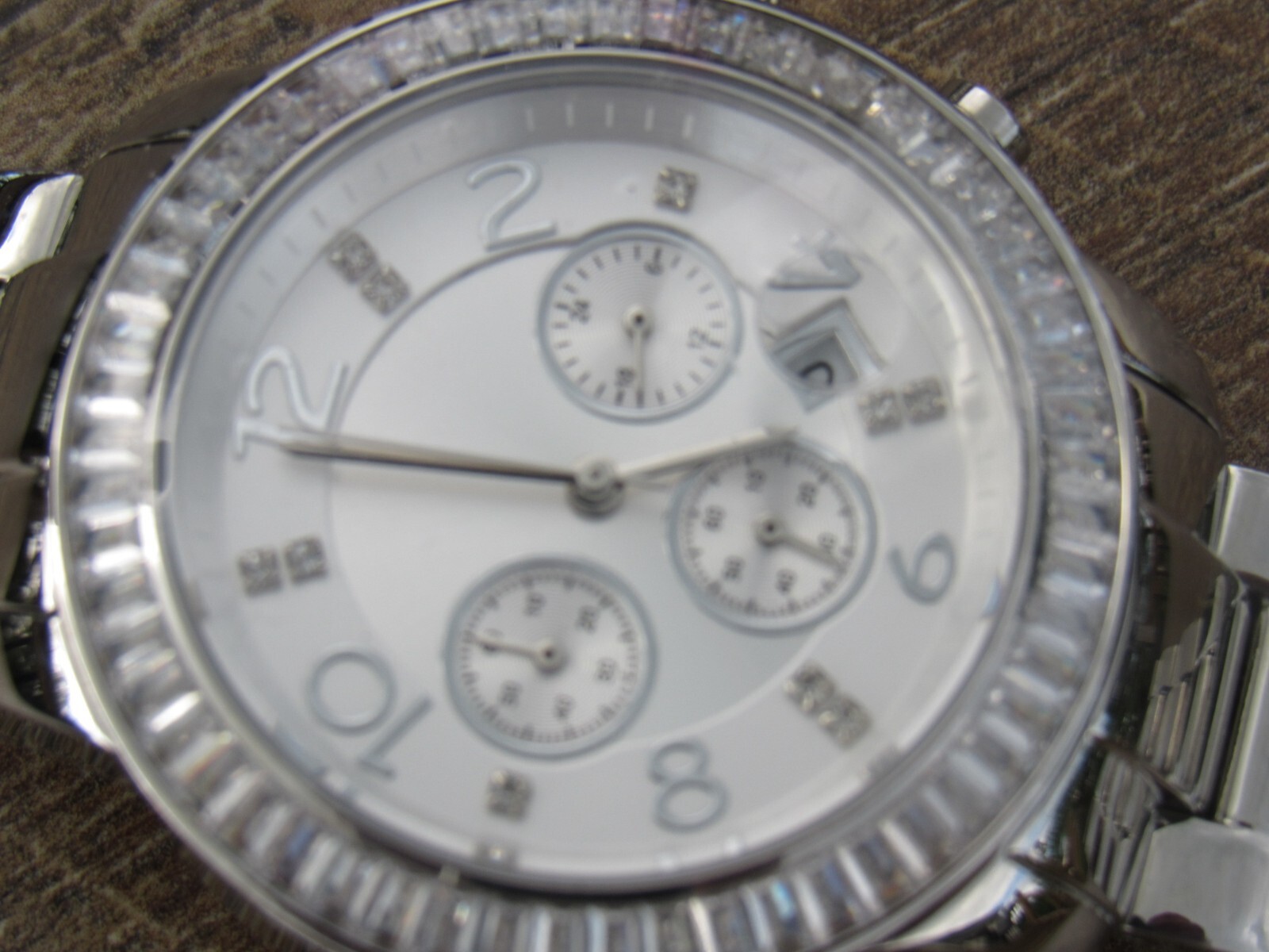 NEW SILPADA Stainless Steel Silver CZ Baguettes Finishing Touch Watch T2956 2956