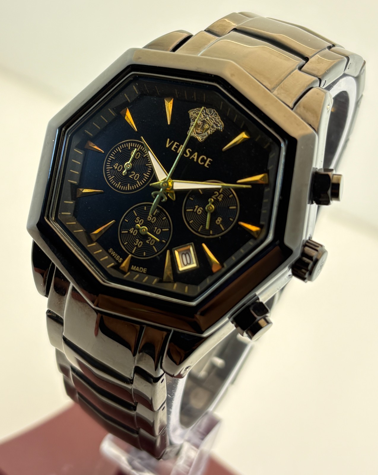 Refurbished Versace V-Legend Chrono Quartz Black Dial Sub-Sec/Date Wristwatch