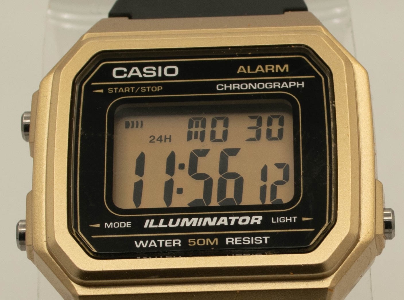 Casio A168 Gold Digital Alarm Chronograph Illuminator 50M Quartz Watch