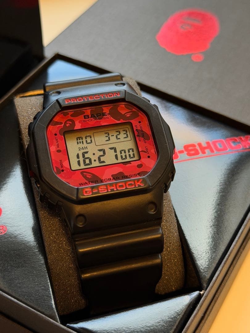 Casio G-Shock DW-5600VT A Bathing Ape BAPE Camo Limited Watch w/ Box Rare