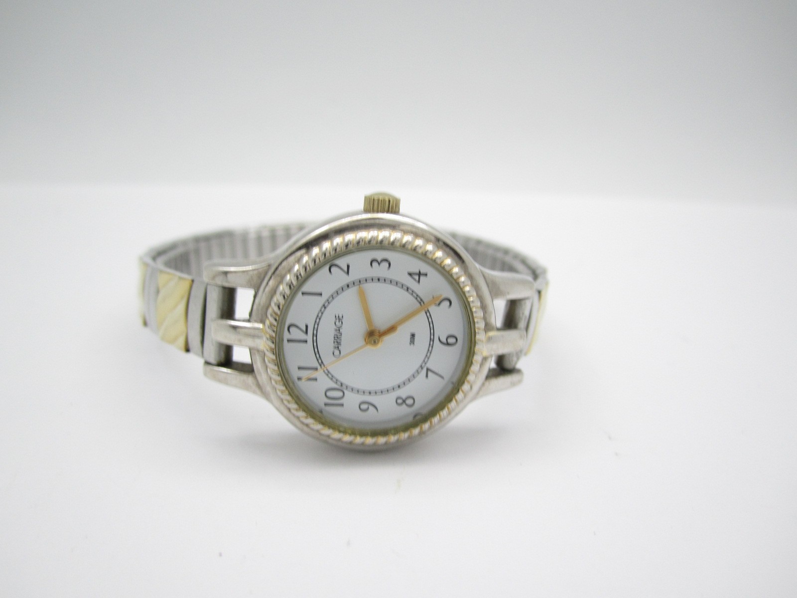 Women Carriage Quartz WR Analog 30mm Round Watch (H924) «New Battery»