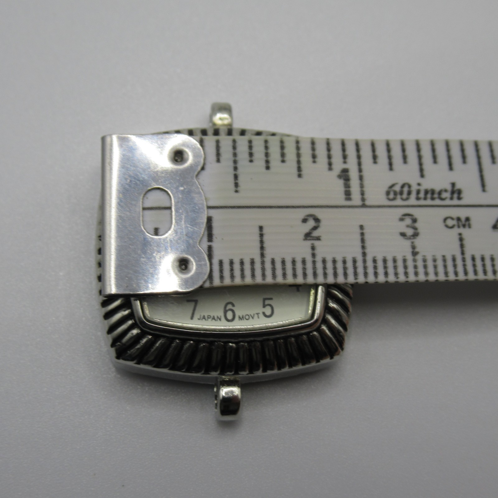 2x Geneva Quartz Watch Head Lot Silver Tone Round Square Japan Movt