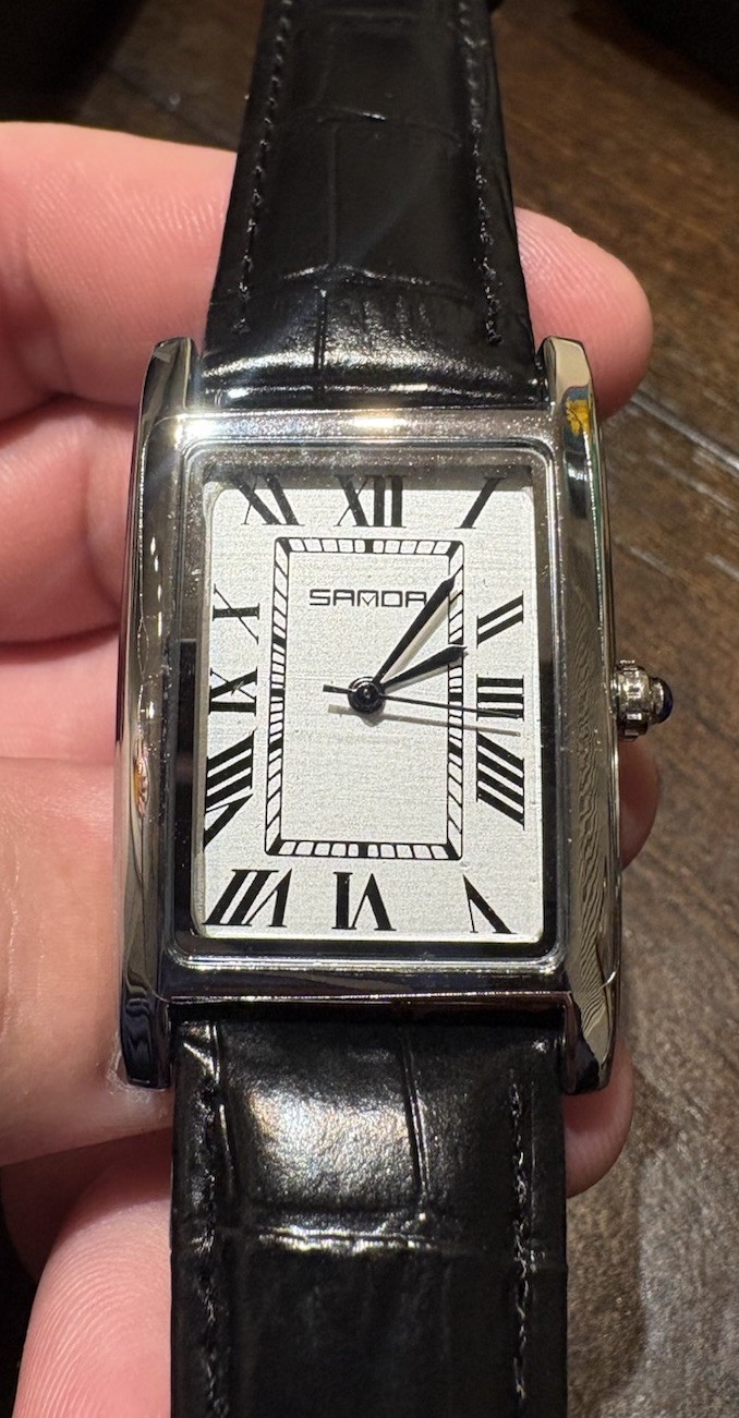 Sanda 1150 Homage Quartz Mens Watch Jewel On Crown Leather Strap With Buckle