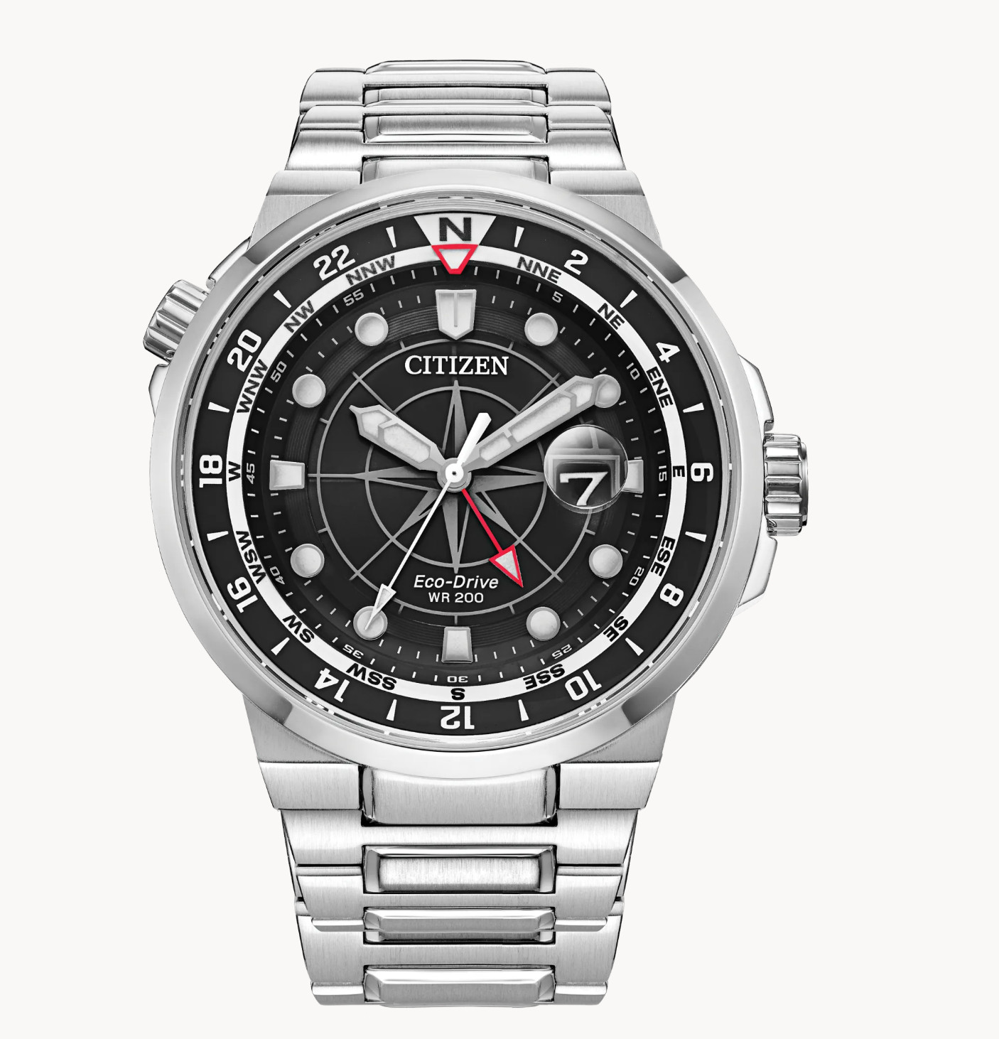 Citizen Eco-Drive BJ7140-53E Endeavor Steel 44 mm Black Dial Solar Men’s Watch