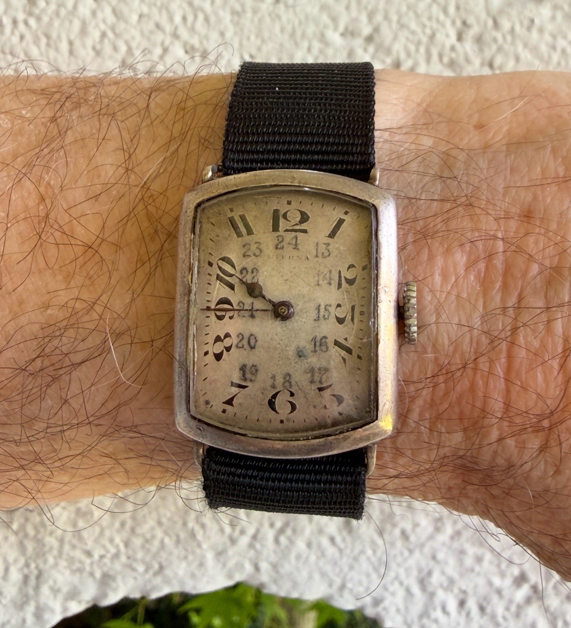 Eterna Trench Watch sterling silver antique wwi era military field rectangle