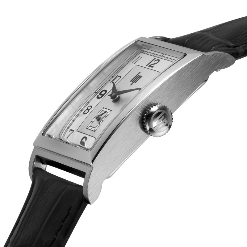 Lip Churchill T24 671270 Unisex Black Leather Straps Analog Dial Wristwatch 24mm