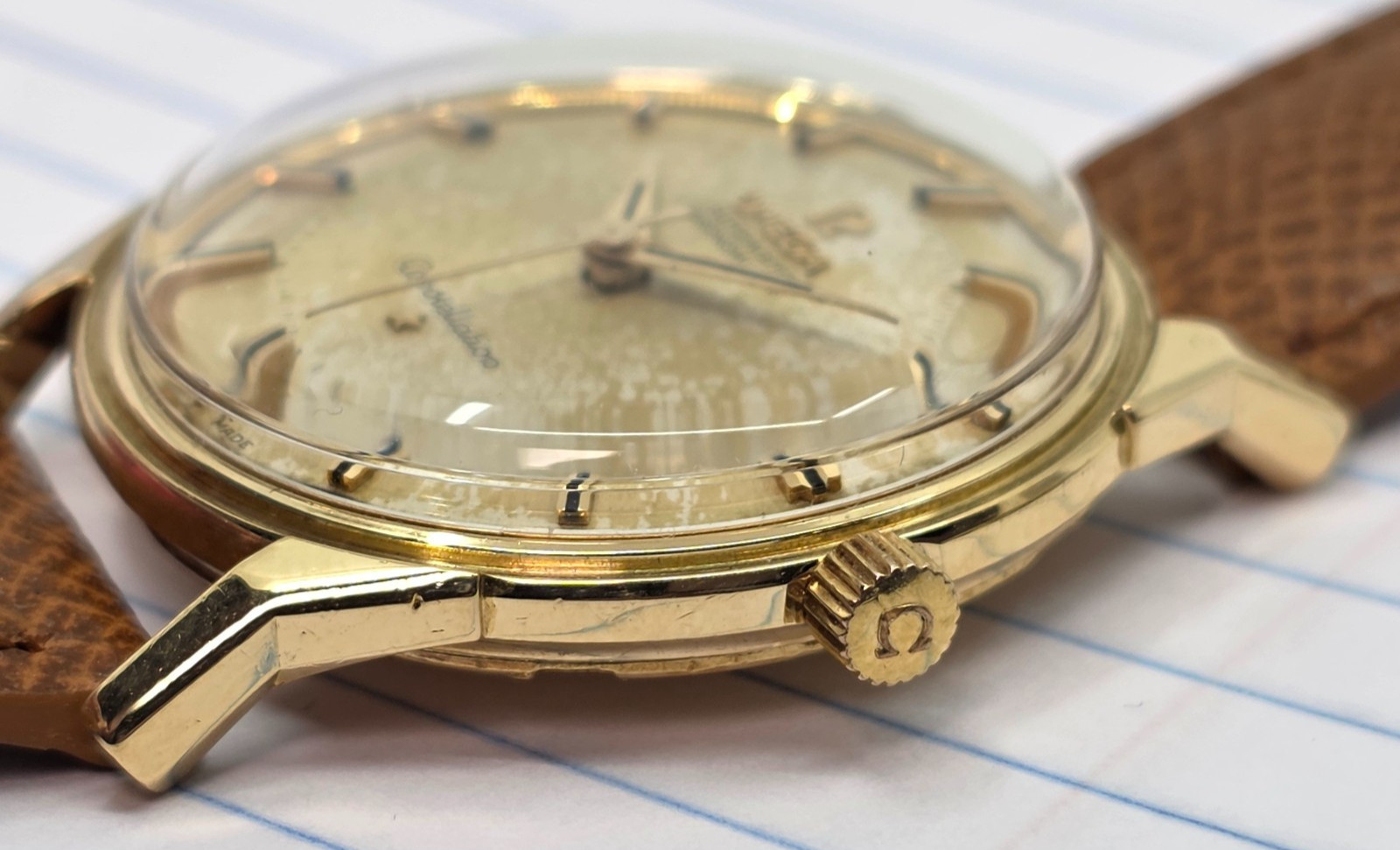 Omega Pie Pan Constellation 18k Solid Gold Automatic Cal. 551 Mens Watch 167.005