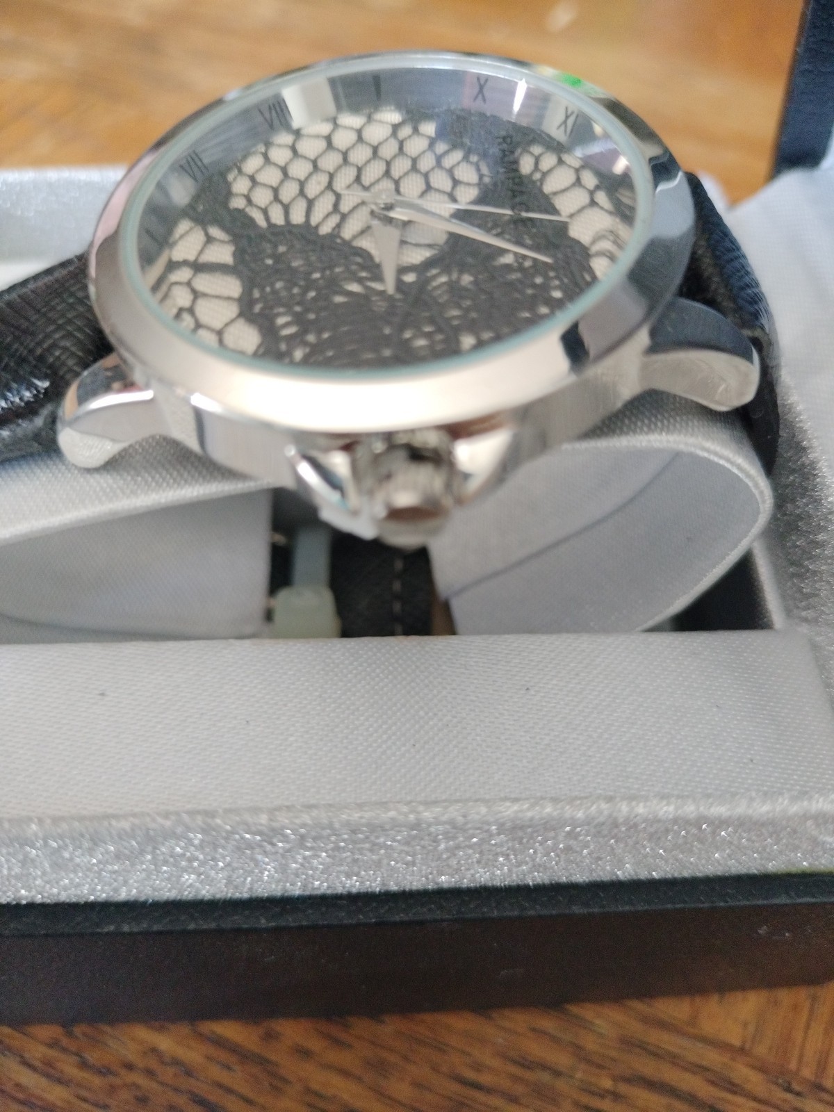 RAMPAGE WOMENS WATCH NEW IN BOX Black Lace