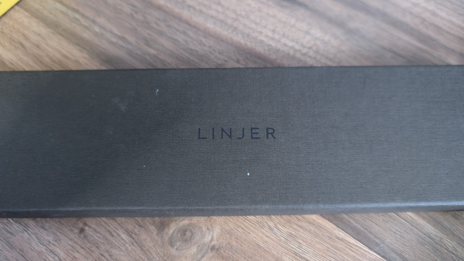 Rare Linjer Chrono Black Dial Quartz Watch – Sleek Minimalist Design! w/box&card
