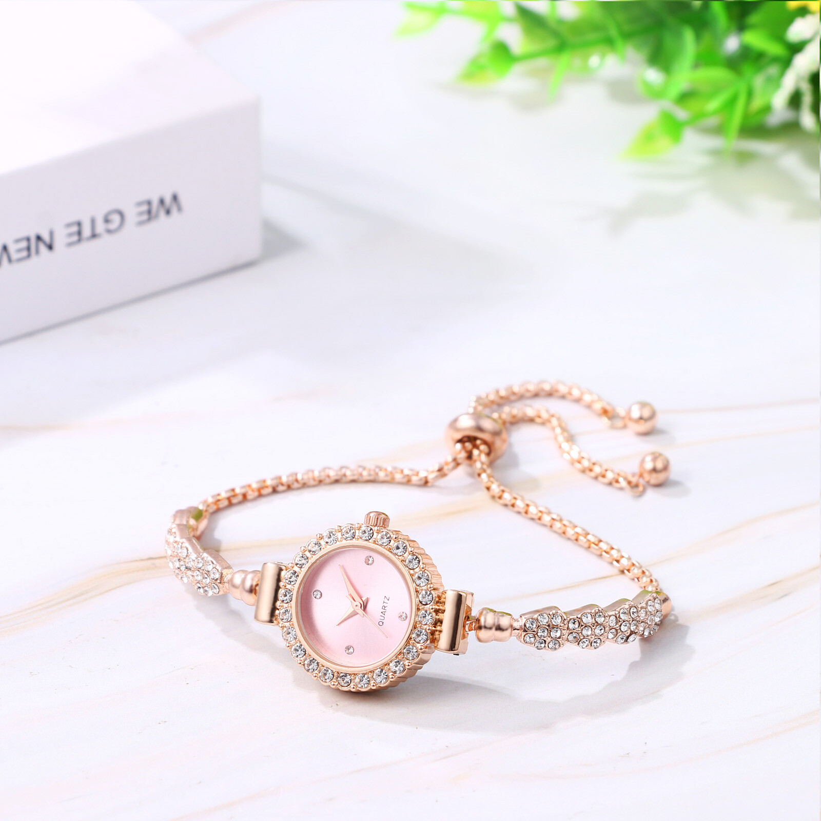 Mabohity Women Luxury Bling CZ Bracelet Watch Ladies Dress Quartz Wristwatches
