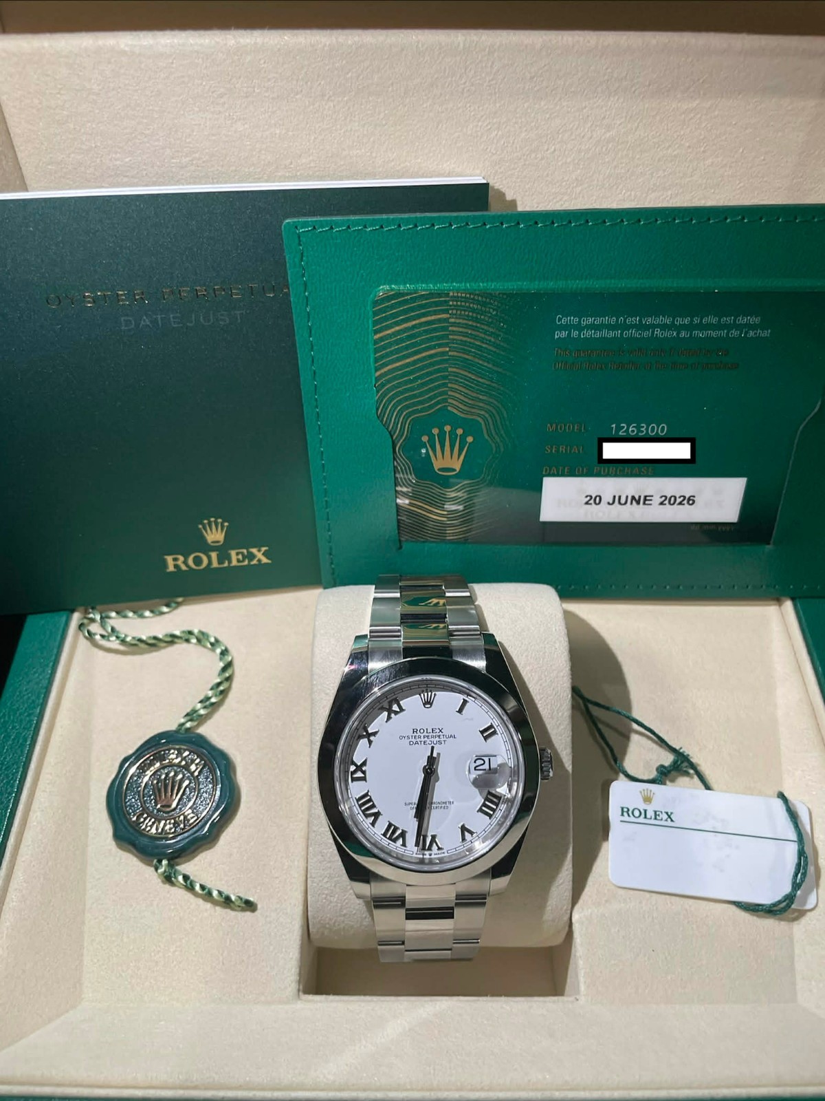 Rolex Datejust 126300 Silver Oyster Bracelet with Silver Bezel NEW 2026
