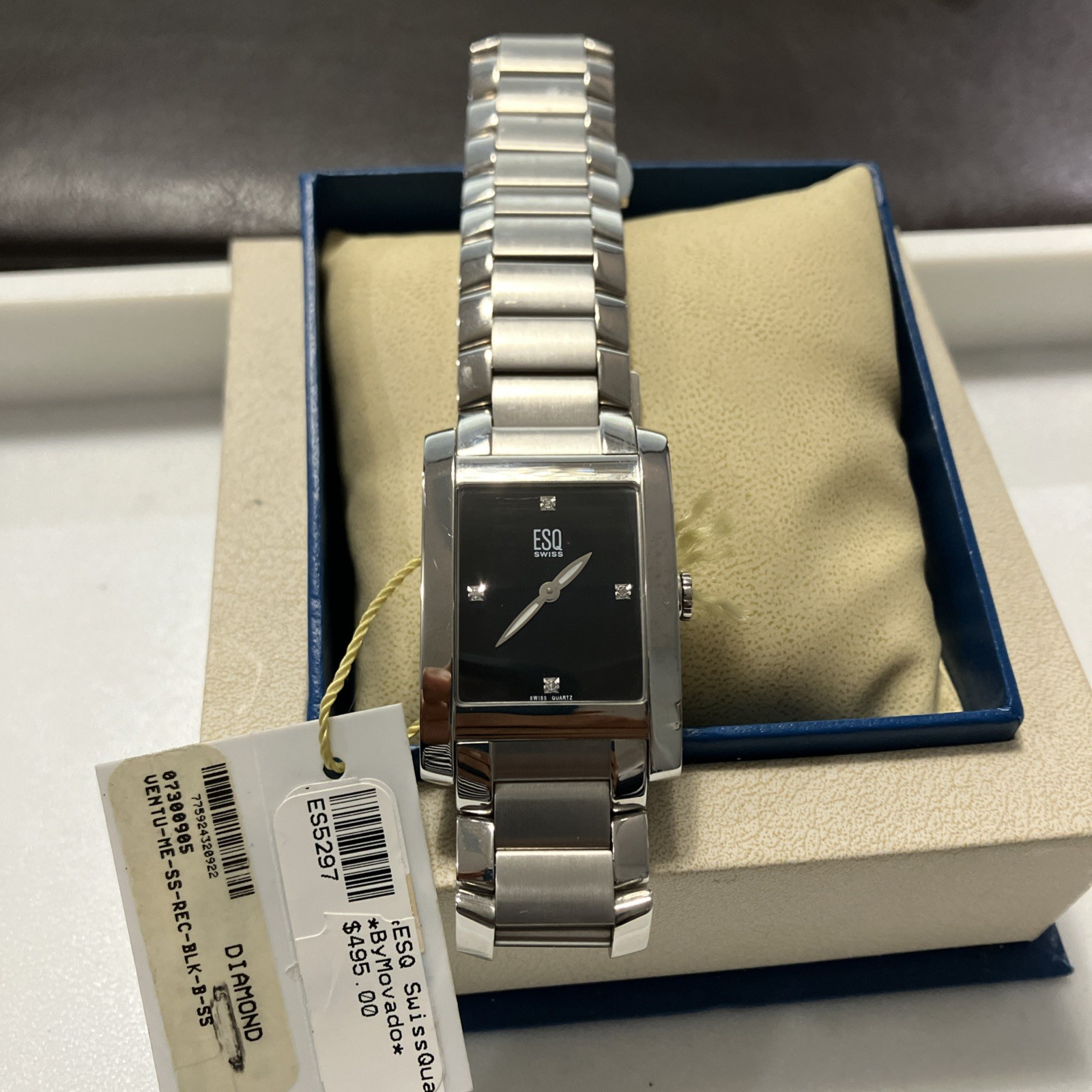 ESQ Swiss Diamond Dial E5297 By Movado All Steel