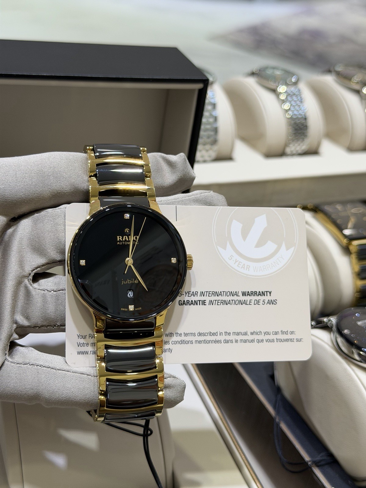 Rado Centrix Automatic Diamond Black Dial Unisex Watch R30008712