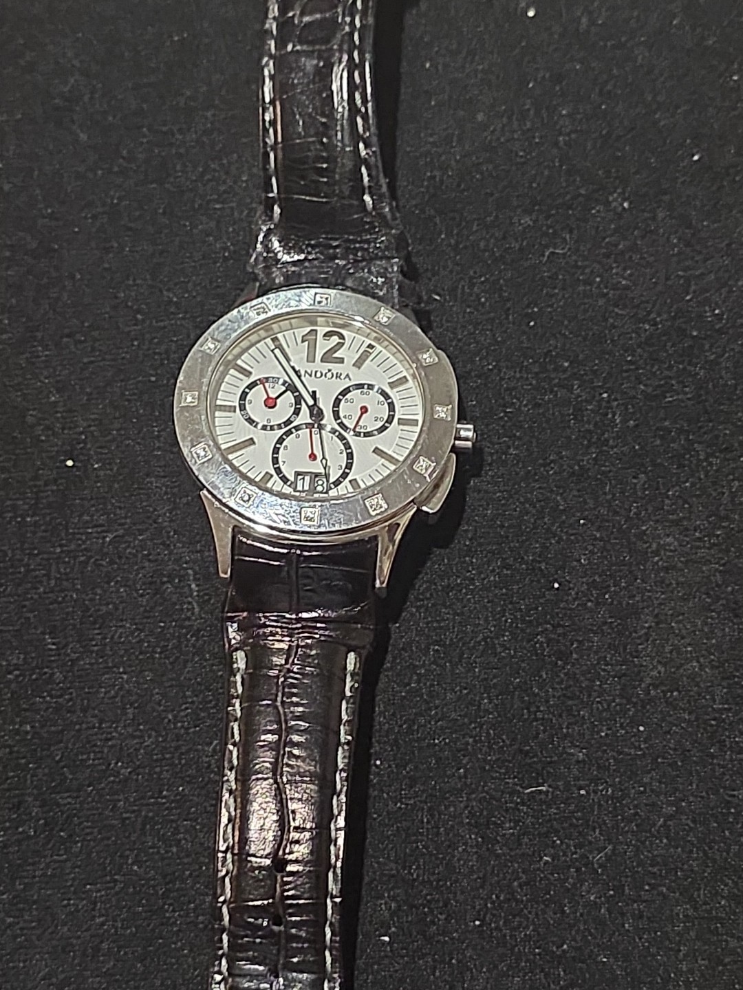 Pandora Imagine Grand C Chronograph Watch Works Great As Shown Found Band Split