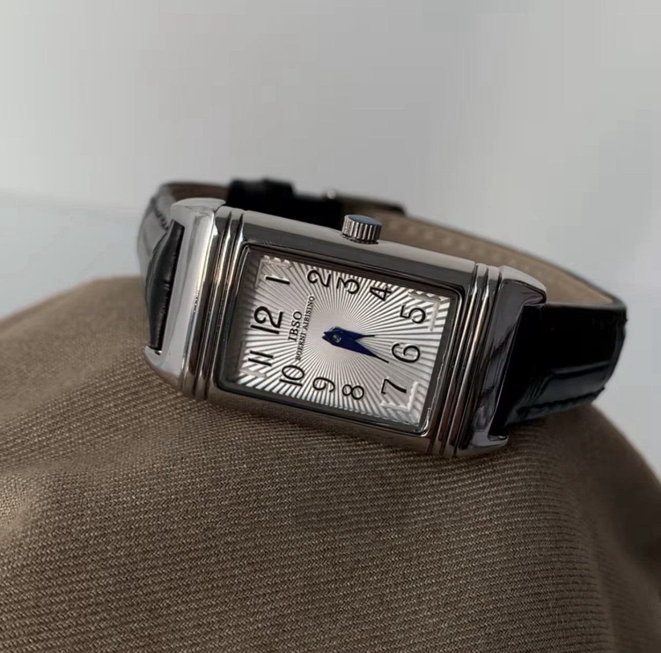 IBSO Vintage Unisex Quartz Watch 21mm Reversible Bracelet Genuine Lether New